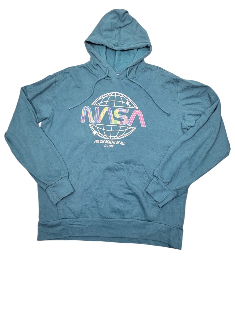 2/$20 NASA Offical Blue Graphic Hoodie Sweatshirt Top Size: M